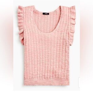 J.Crew Ruffle Sweater Tank In Linen Blend- Heather Rose- Size Medium